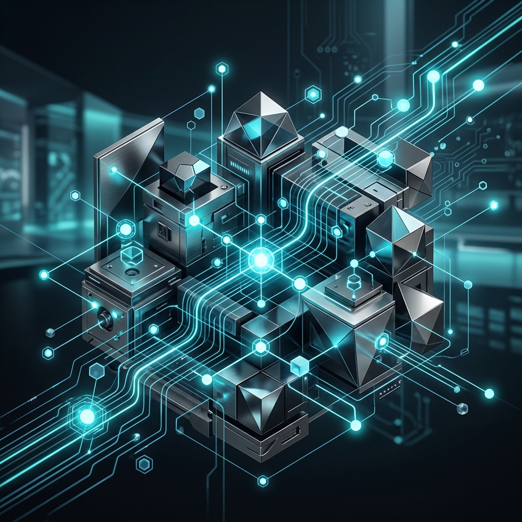 Illustration montrant la collaboration numérique et la modernisation d'entreprise